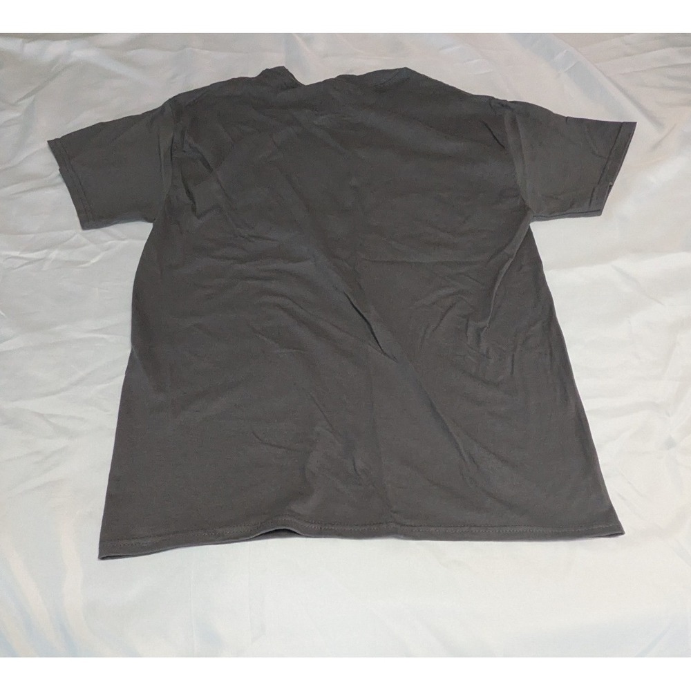 Hanes Half Hood Half Holy Graphic T-Shirt Women Medium Gray Excellent Slogan Tee - Picture 4 of 4